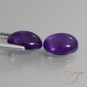 6.68克拉天然紫水晶，椭圆形，透明