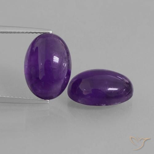 12.78克拉天然紫水晶，椭圆形，透明