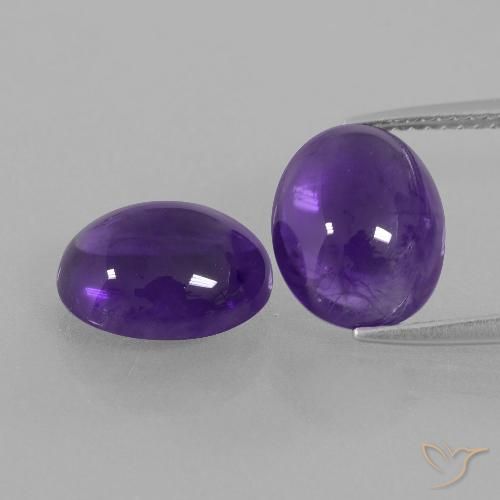6.89克拉天然紫水晶，椭圆形，透明