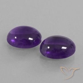 6.89克拉天然紫水晶，椭圆形，透明