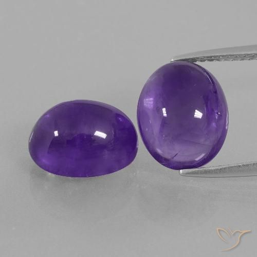 7.95ctw 天然 中紫 紫水晶, 椭圆形, 透明