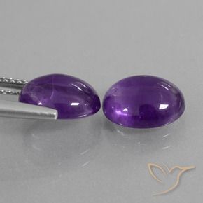 4.97克拉天然紫水晶，椭圆形，透明