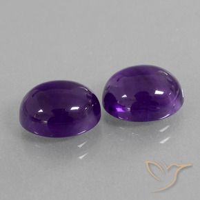 6.14克拉天然紫水晶，椭圆形，透明