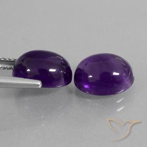 6.14克拉天然紫水晶，椭圆形，透明