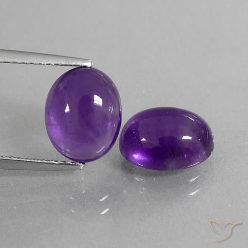 5.65ctw 天然 中紫 紫水晶, 椭圆形, 透明
