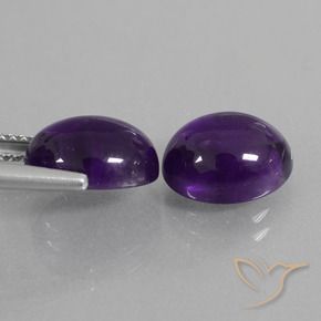 6.09克拉天然紫水晶，椭圆形，透明