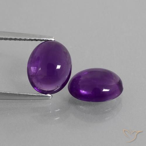 4.65克拉天然紫水晶，椭圆形，透明