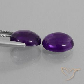 4.65克拉天然紫水晶，椭圆形，透明