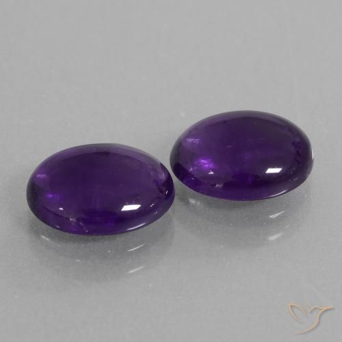 4.10克拉天然紫水晶，椭圆形，透明