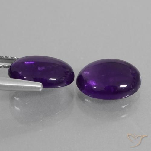 4.10克拉天然紫水晶，椭圆形，透明
