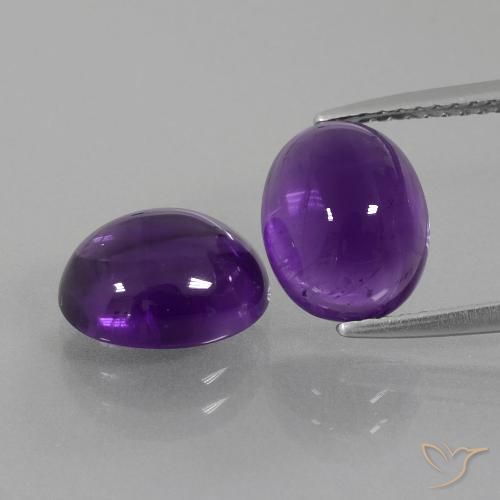 5.58ctw 天然 中紫 紫水晶, 椭圆形, 透明