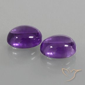5.96克拉天然紫水晶，椭圆形，透明