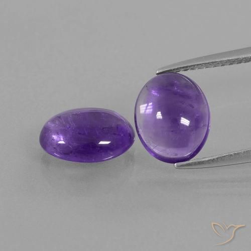 4.26克拉天然紫水晶，椭圆形，透明