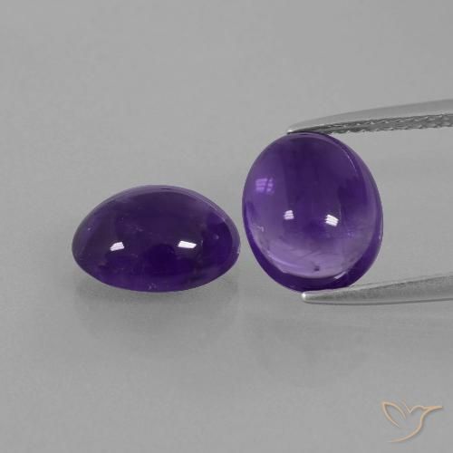 4.91克拉天然紫水晶，椭圆形，透明