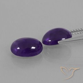 4.76克拉天然紫水晶，椭圆形，透明