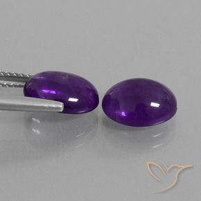 4.94克拉天然紫水晶，椭圆形，透明
