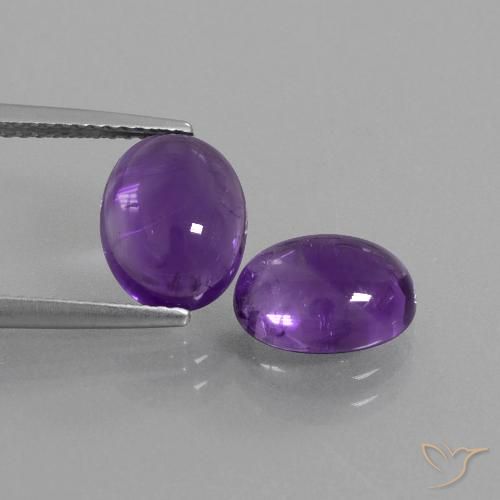 5.08克拉天然紫水晶，椭圆形，透明