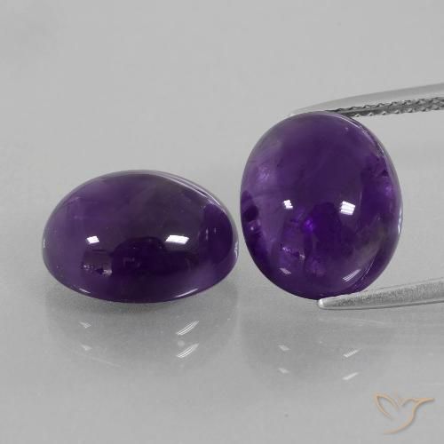 11.17克拉天然紫水晶，椭圆形，透明