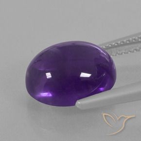 5.53克拉天然紫水晶，椭圆形，透明