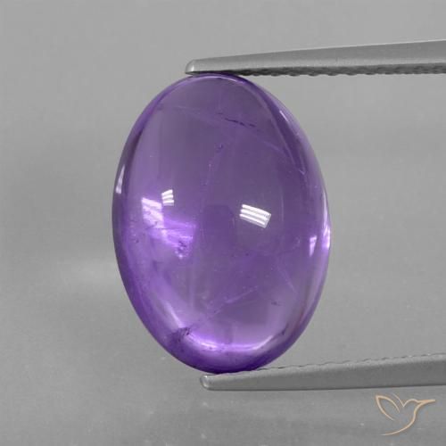 6.05克拉天然紫水晶，椭圆形，透明