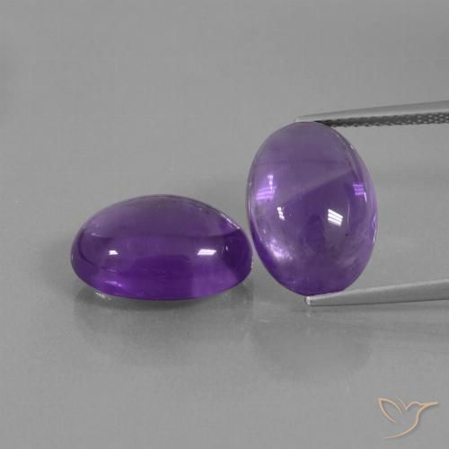 12.74克拉天然紫水晶，椭圆形，半透明