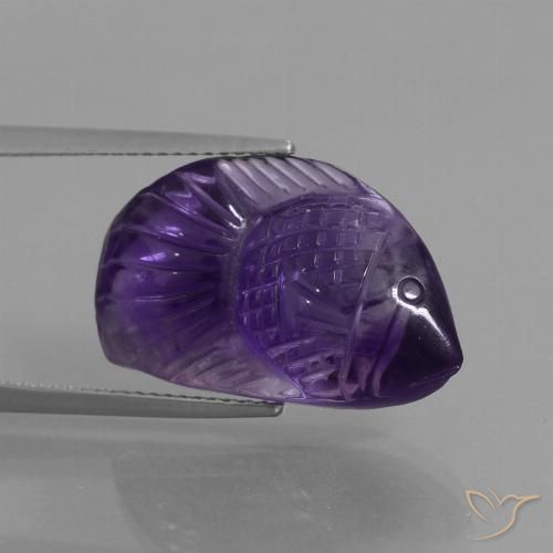 13.44ct 天然 暗紫罗兰色 紫水晶, 花式切割, 透明