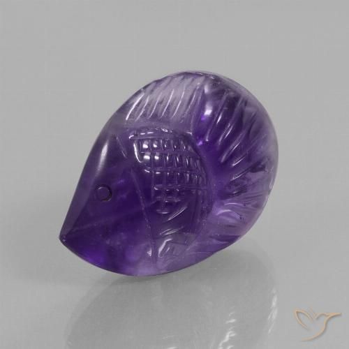 16.45ct 天然 暗紫罗兰色 紫水晶, 花式切割, 透明