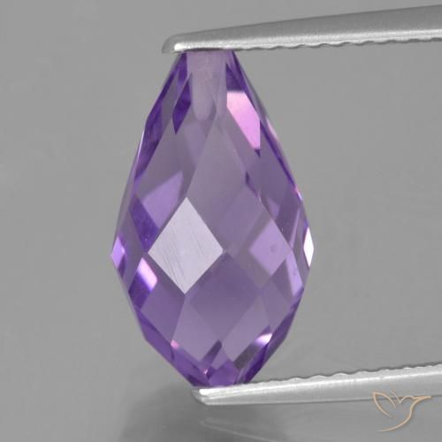 4.23ct 天然 粉红色鸢尾紫 紫水晶, 泪滴形, VS