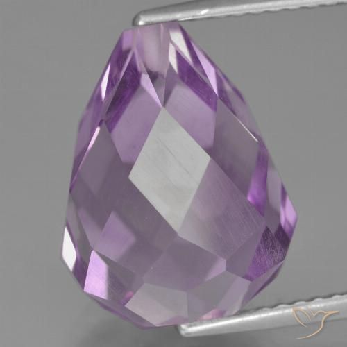9.36ct 天然 粉紫罗兰色 紫水晶, 泪滴形, VS