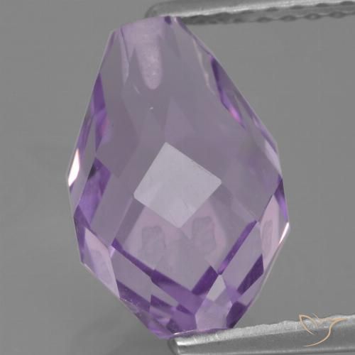 3.55ct 天然 中紫 紫水晶, 泪滴形, VS