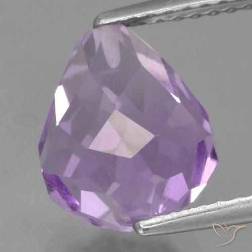 3.92ct 天然 中紫 紫水晶, 泪滴形, VS