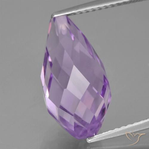 6.76ct 天然 紫色紫罗兰色 紫水晶, 泪滴形, VS