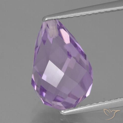 5.22ct 天然 中紫 紫水晶, 泪滴形, VS