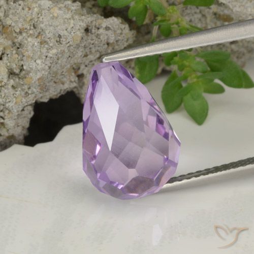 7.13ct 天然 鸢尾紫 紫水晶, 泪滴形, VS