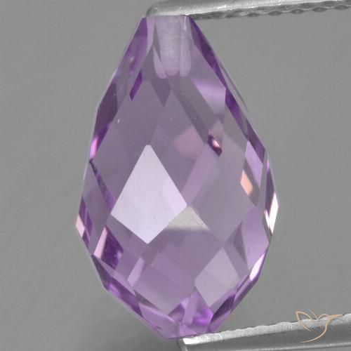 3.92ct 天然 中粉紫 紫水晶, 泪滴形, VS