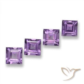 3.94克拉天然紫水晶，正方形，VVS-VS