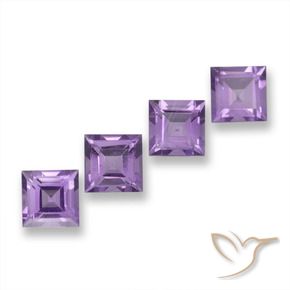 4.07克拉天然紫水晶，正方形，VVS-VS