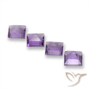 3.87克拉天然紫水晶，正方形，VVS-VS