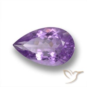 4.35克拉天然紫水晶，梨形，VVS-VS
