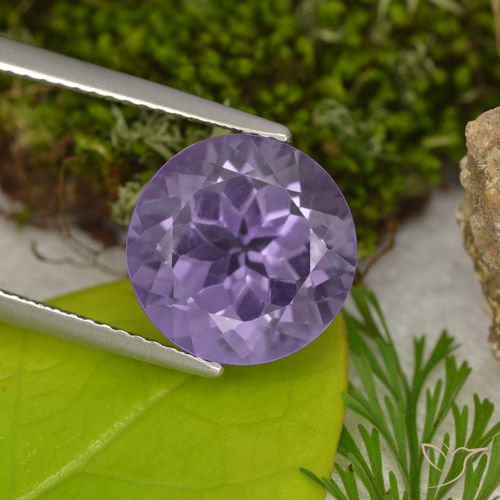 4.80克拉天然紫水晶，圆形的，VVS