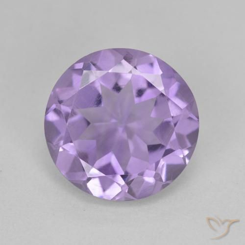 4.33ct 天然 中紫 紫水晶, 圆形的, VVS-VS