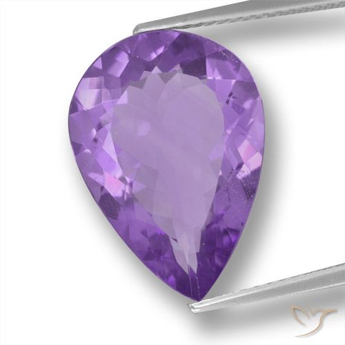 7.47ct 天然 中紫 紫水晶, 梨形, VVS-VS