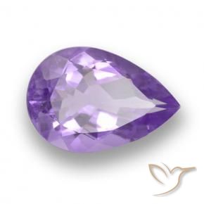 4.43克拉天然紫水晶，梨形，VS
