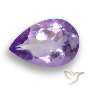 4.33克拉天然紫水晶，梨形，VVS