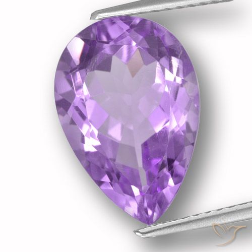 5.86ct 天然 紫色紫罗兰色 紫水晶, 梨形, VVS-VS