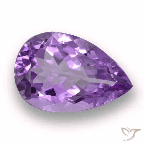 5.26ct 天然 中紫 紫水晶, 梨形, VVS