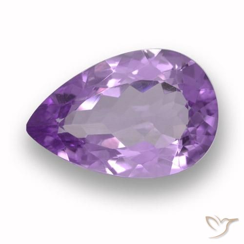 4.49ct 天然 中紫 紫水晶, 梨形, VVS