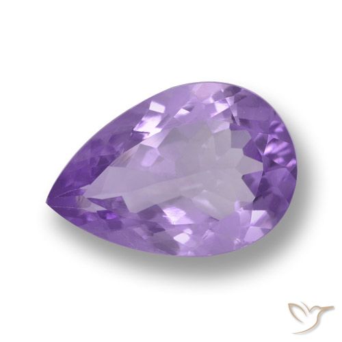 4.96ct 天然 中紫 紫水晶, 梨形, VVS-VS