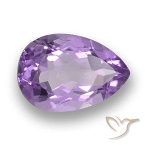4.00克拉天然紫水晶，梨形，VVS