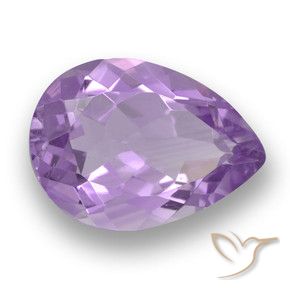 3.29克拉天然紫水晶，梨形，VVS
